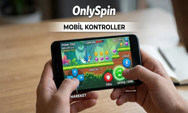 Slotrun mobil uygulama ekranı dokunmatik kontrol görsel